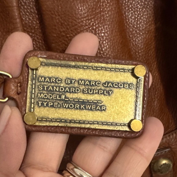 Marc Jacobs Tan Leather Satchel with Gold Accents - Picture 3 of 11